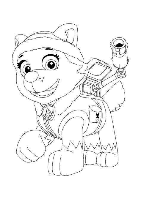 Paw Patrol Everest Coloring Page Free Printable Coloring Sheets