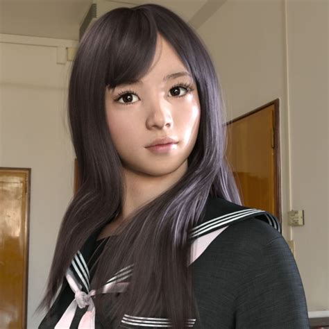 jp girl manami head morph for g9 and expressions daz3d下载站