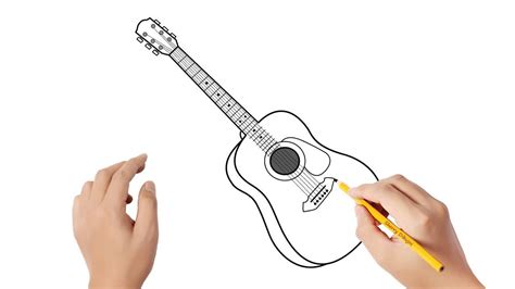 Cómo Dibujar Una Guitarra Dibujos Sencillos Youtube