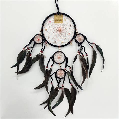 Large Dream Catcher Black Or White 55cm Long Used To Prevent Bad