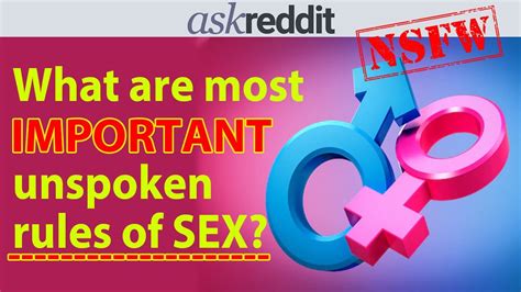 What Are The Unspoken Rules Of Sex According To Reddit Nsfw R