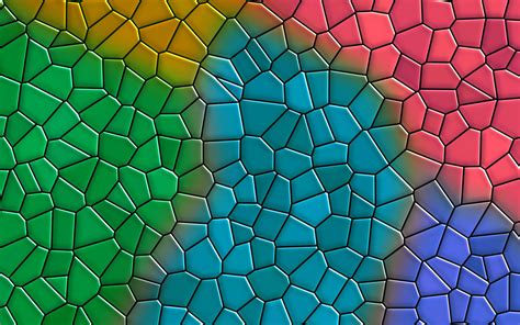 Télécharger Fonds Décran Colorful Mosaic 3d Art Colorful Stones