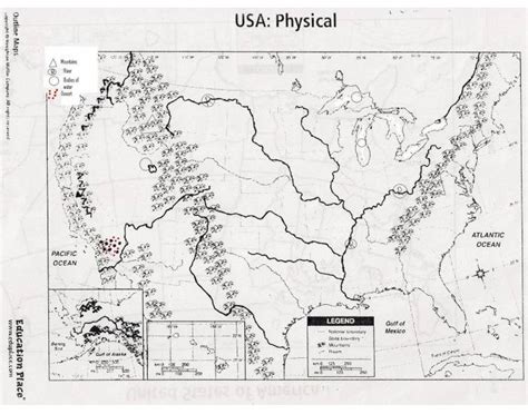 Usa Physical Map Us Physical Map Blank When Travelling This