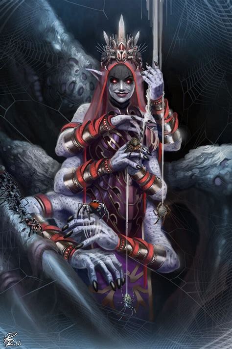D D Races Spider Queen Forgotten Realms Fantasy Creatures Art Dark
