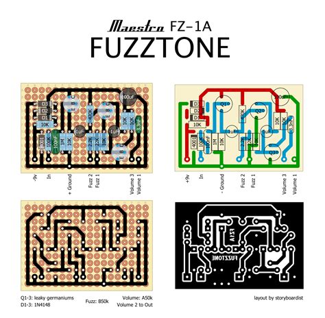 Perf And Pcb Effects Layouts Maestro Fz 1a Fuzz Tone