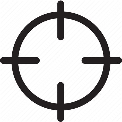 Aim Bullseye Circle Crosshair Target Icon