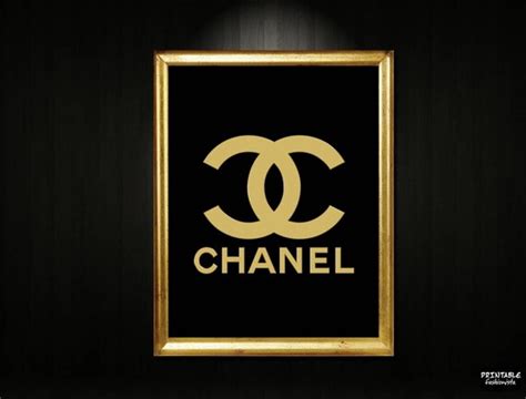 Chanel Sign Printable Gold Chanel Logo Gold Chanel Print