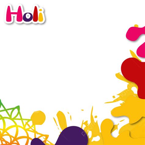 Holi Color Splash Vector Hd Png Images Holi Frame With Splash Indian