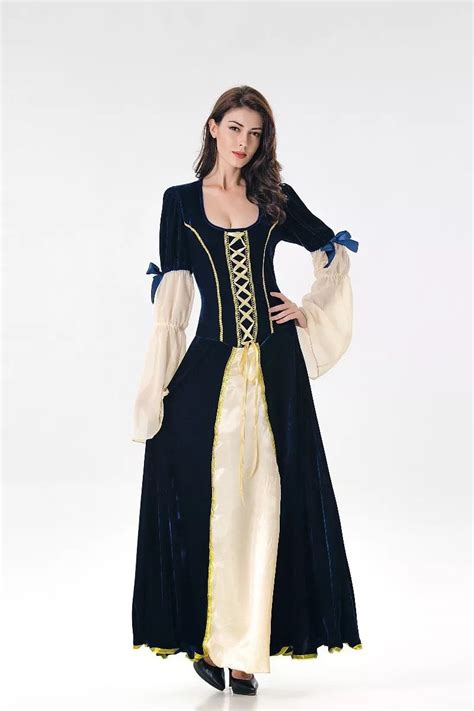 Adult Women Deluxe Medieval Renaissance Court Princess Bodices Costume Maiden Long Faire Velvet