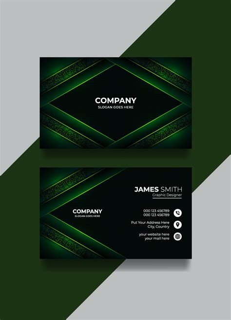 Modern Abstract Clean And Simple Business Card Template Horizontal
