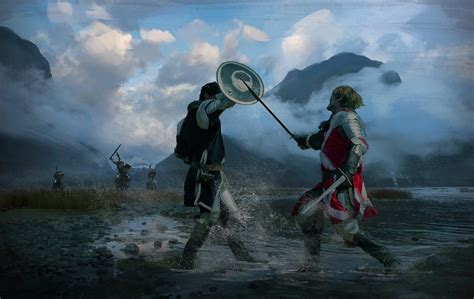 Sword Fighting Knights An Art Print By Sabina Lewis Inprnt