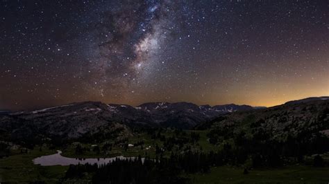 1920x1080 Landscape Starry Night Milky Way Stars Wallpaper  411 Kb