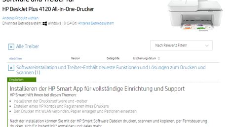HP DeskJet Plus 4120 All-in-One-Drucker Treiber Windows 10 - Computer