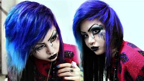 3 purple hair & blue eyes. Coloring purple, blue, light blue, gray, black hair - YouTube