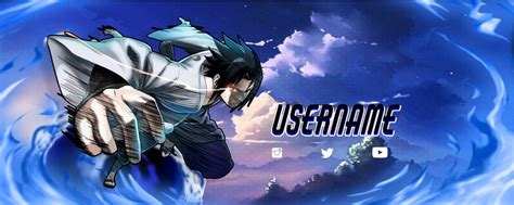 Blue Sasuke Twitch Banner Youtube Banner Twitter Header Etsy Uk