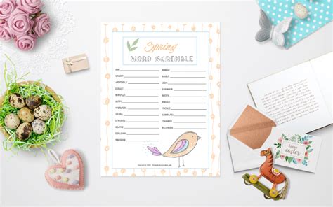Spring Word Scramble Free Printable The Beehive Connection
