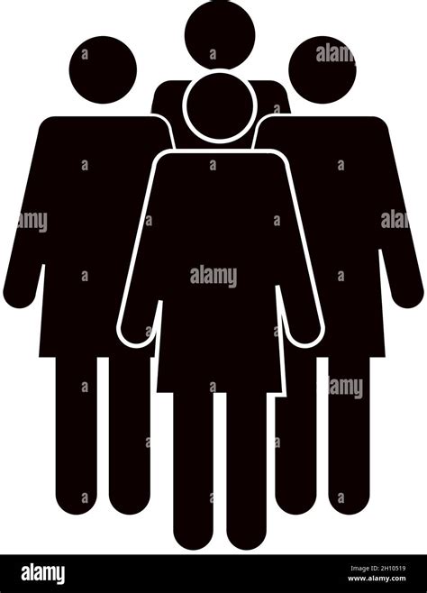 Four Silhouettes Figures Avatars Stock Vector Image And Art Alamy
