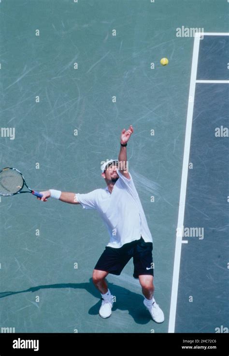 American Tennis Player Andre Agassi Olympics Atlanta Usa 1996 Stock