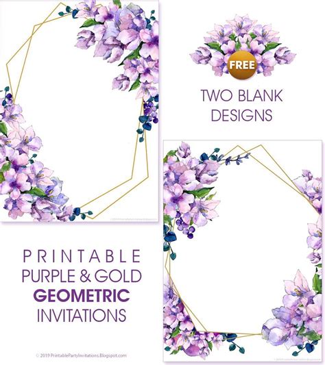 Printable Purple Watercolor Wedding Invitations Purple Wedding Invitations Watercolor Wedding
