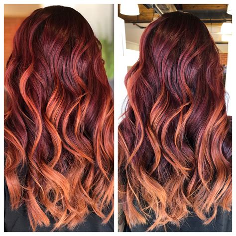 Violet Red Copper Hair Color Melt Fall Hair Color Copper Hair