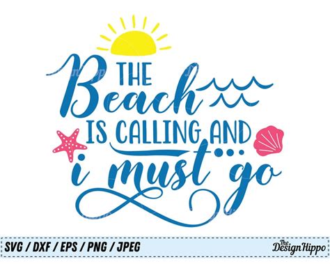 The Beach Is Calling And I Must Go Svg Beach Is Calling Svg Etsy