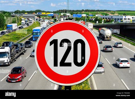 German Autobahn Speed Limit Sign Stock Photos And German Autobahn Speed