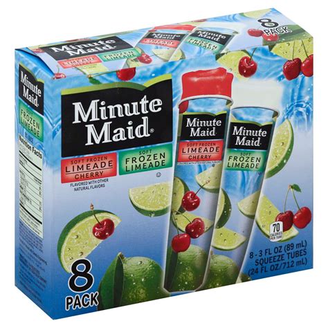 Minute Maid Cherry Limeade And Limeade Soft Frozen Squeeze Tubes Shop
