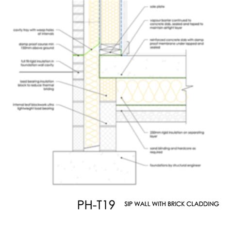 Pht19 Passivhaus Sip Wall Brick Cladding Foundation Detail