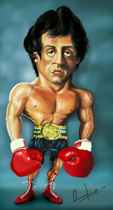 Sylvester Stallone As Rocky Caricaturas De Famosos Personajes De