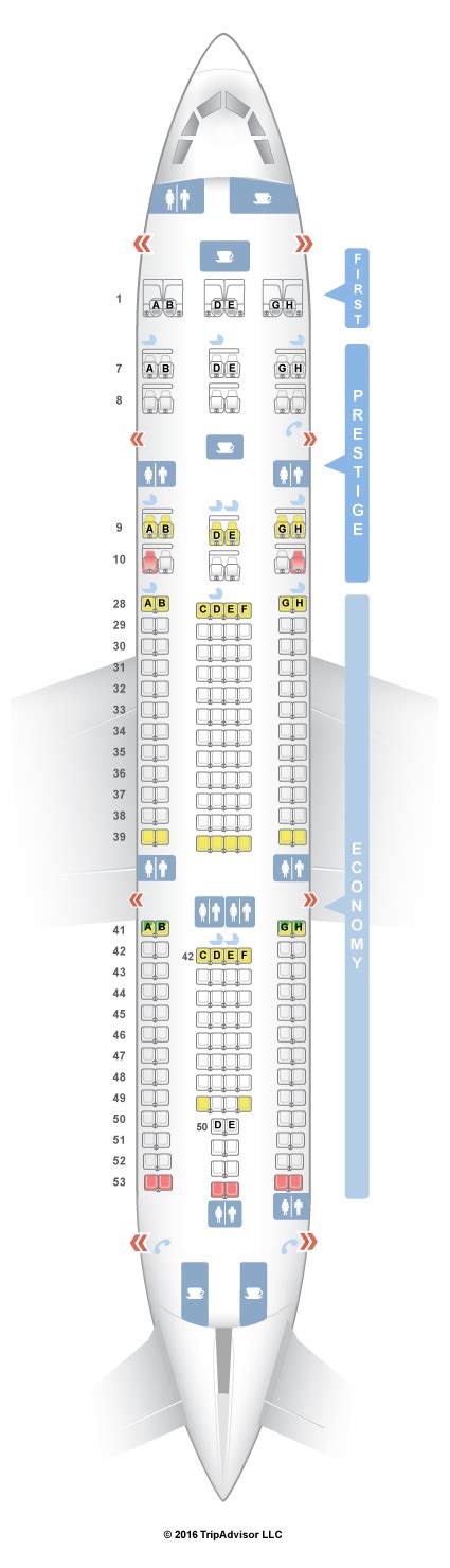 Seatguru Seat Map Korean Air Airbus A330 200 332