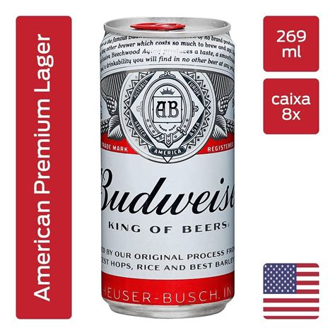 Cerveja Budweiser American Lager 269ml Lata Pack C8 Pão De Açúcar