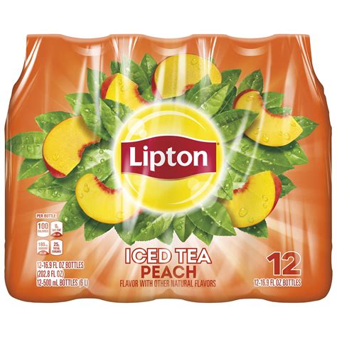 Lipton Peach Iced Tea 16 9 Fl Oz 12 Count Walmart Com Walmart Com