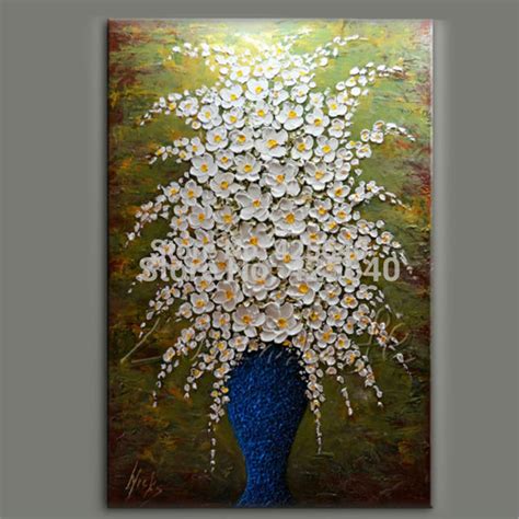 Happiness is forever in the air when you gaze at beautiful flower pictures. Aliexpress.com : Buy Hand Painted Palette Knife White ...