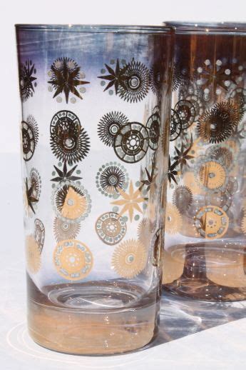 Mid Century Mod Drinking Glasses Vintage Sinclair Glama Glass Designed