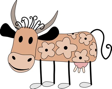Cow With Flowers Clip Art At Vector Clip Art Online