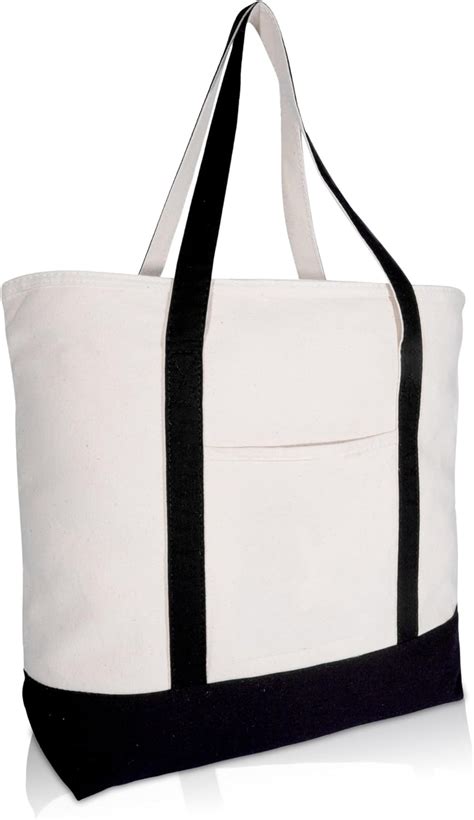 Dalix 22 Heavy Duty Cotton Canvas Tote Bag Zippered Ebay