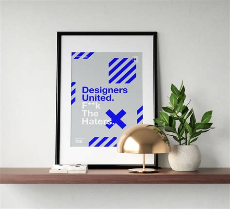 Blue And Gray Designers United Minimalist Poster Example Venngage