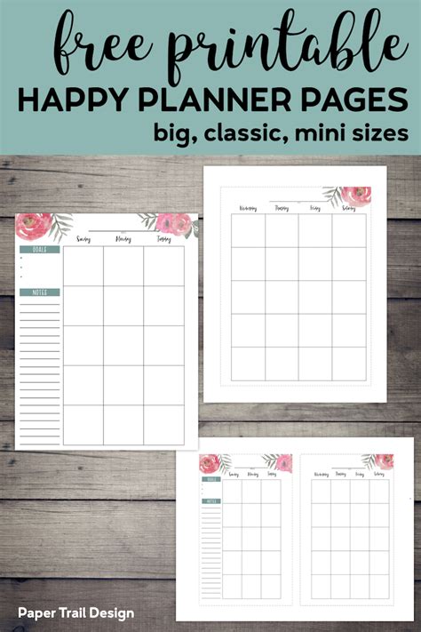 Happy Planner Free Printable Customize And Print