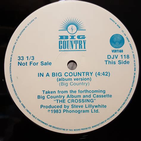 Big Country In A Big Country 1983 Vinyl Discogs