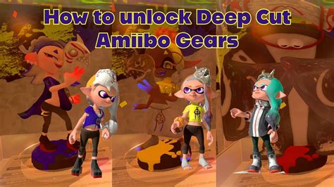 Splatoon How To Unlock Deep Cut Amiibo Exclusive Gear Shiver Frye Big Man Youtube