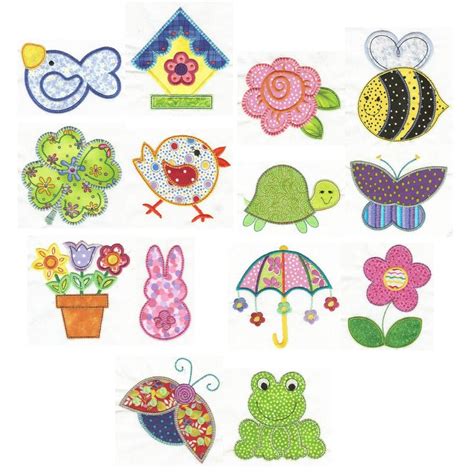 Spring Fling Applique Machine Embroidery Designs Machine Embroidery
