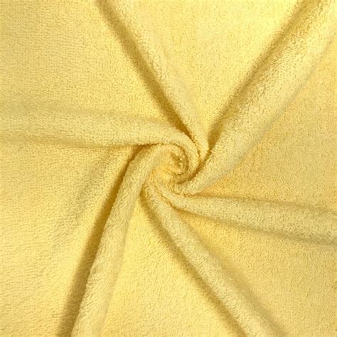 Yellow Terry Cloth Fabric 45 Wide 100 Cotton Sold By Etsy