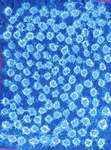 Indigo Resist hand-tied and hand-dyed Fabric | Etsy | Hand dyed fabric, Hand dyed indigo, Hand 