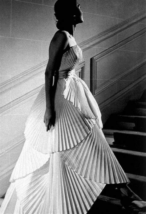 Alla In Diors Pleated Evening Gown Photo By Willy Maywald 1950