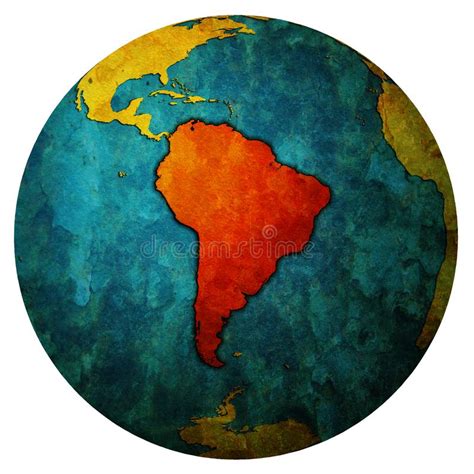 Mapa Da América Do Sul No Mundo Ilustração Stock Ilustração de mundo