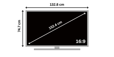 60 Inch Tv Dimensions Television Size Length Width
