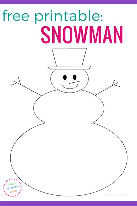 Free Printable Build A Snowman Template Printable Templates