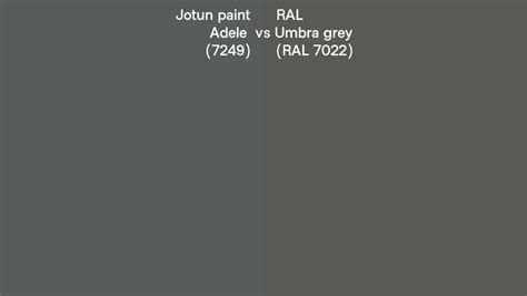 Jotun Paint Adele 7249 Vs RAL Umbra Grey RAL 7022 Side By Side
