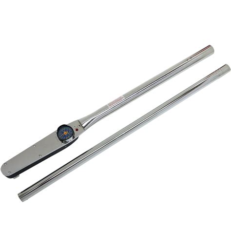 1 Dr Dial Type With Memory Needle Foot Pound Torque Wrench Gray