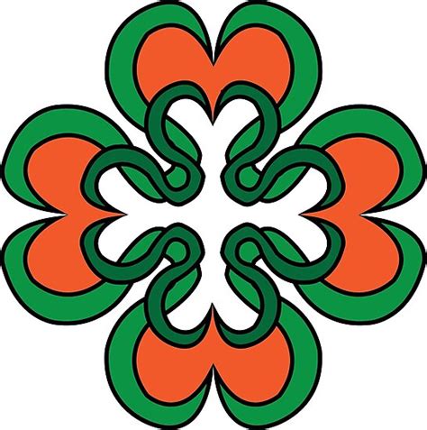 Tribal Four Leaf Clover Photographic Prints By